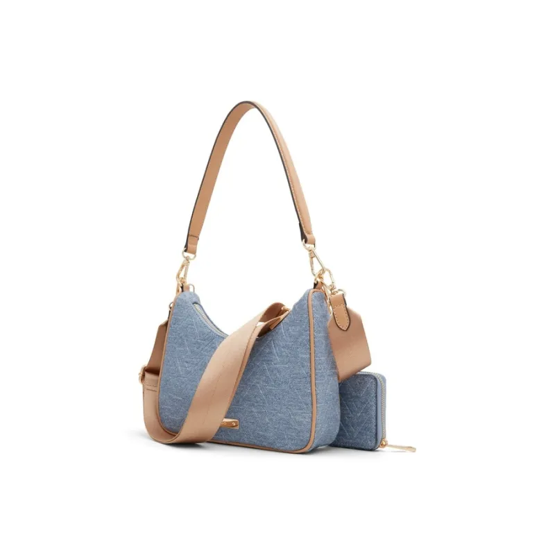 ALDO Artificial Leather Shoulder Bag Medium Size Women's Dark Mixed Color/Light Mixed Color/Blue-5