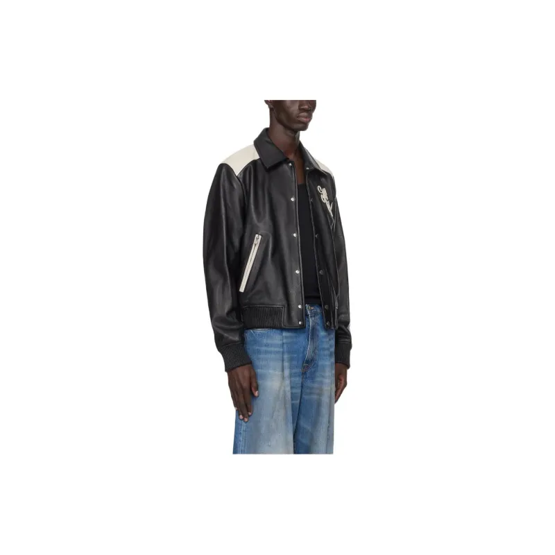 AMIRI Logo Patch Ribbed Hem Jacket-3