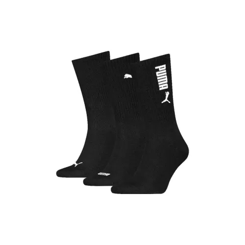 PUMA Mid-Calf Socks Unisex 3 Pack Black