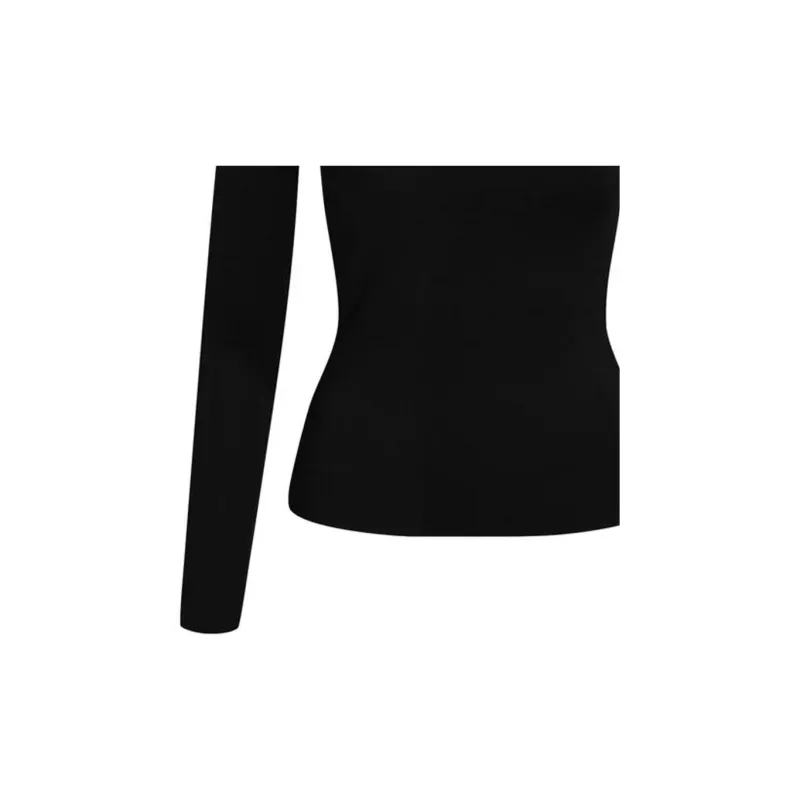 VERSACE Safety Pin Long Sleeve Shirt 'Black'-3