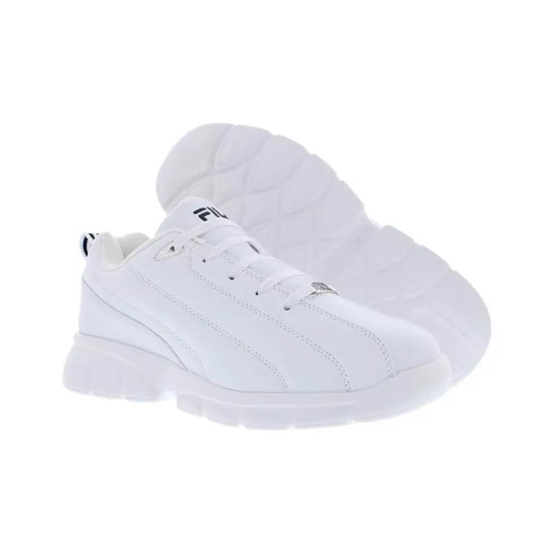 FILA Anti Slip Wear Resistant Low Top Training Shoes Men's White-4