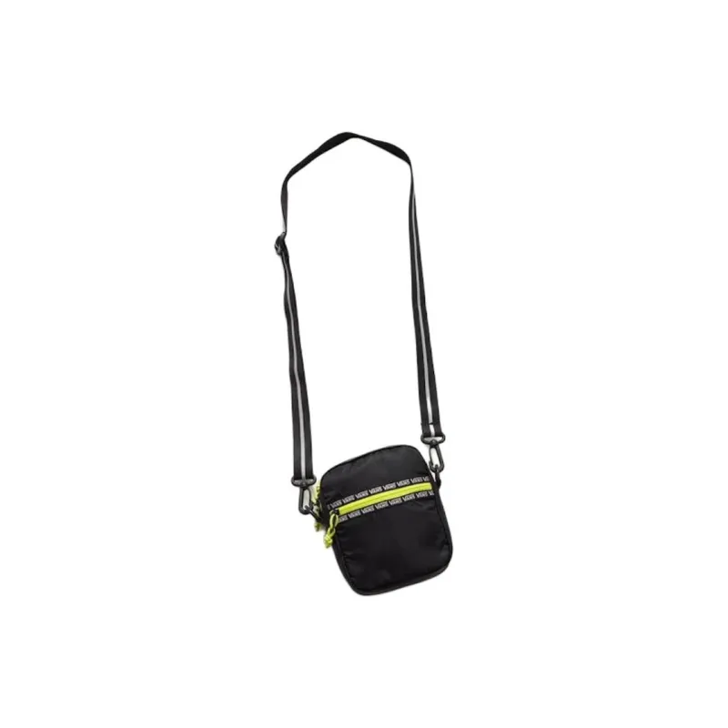 Vans Linen Small Shoulder Bag Crossbody Bag Regular Unisex Black/Yellow Green-1
