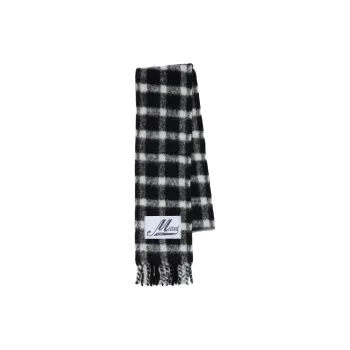 MARNI Logo appliqué Checked Scarf