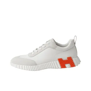 HERMES Bouncing Low Top Casual Shoes Men's White