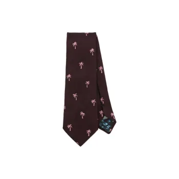 Paul Smith Palm Trees embroidered Tie