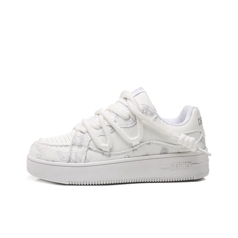 DEFINEX Skateboard Shoes Unisex Low Top White-1
