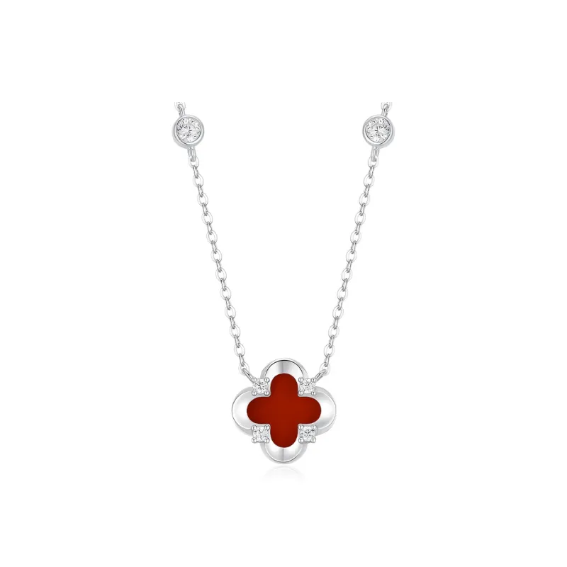KADER Lucky Four Leaf Clover Series Jade Necklaces Women's-16