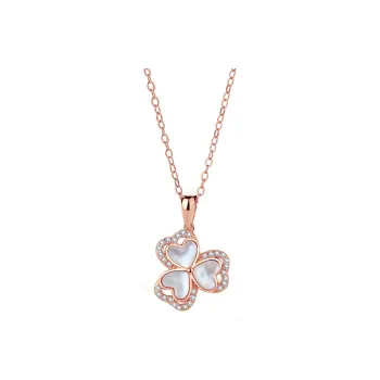 ZUOHUO S925 Silver Necklaces Women's Rose Gold