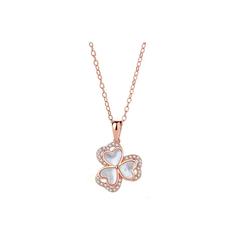ZUOHUO S925 Silver Necklaces Women's Rose Gold-0