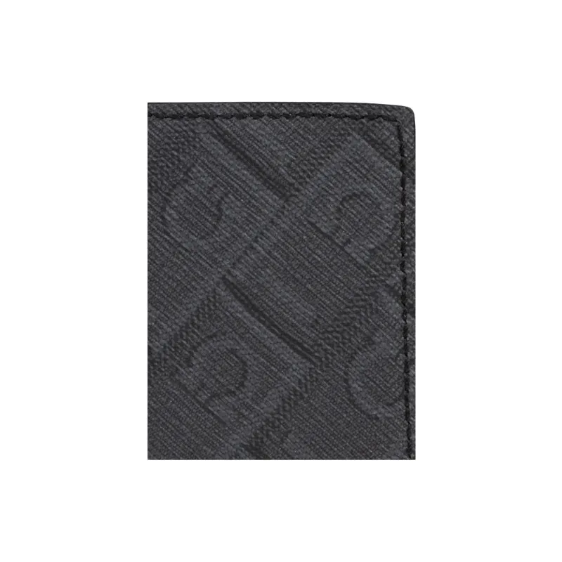 FERRAGAMO Canvas Card Holder Men's Gray-3