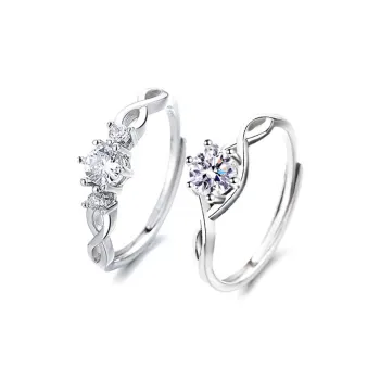 Onakiiko S999 Fine Silver Ring Gift Box Set Women's