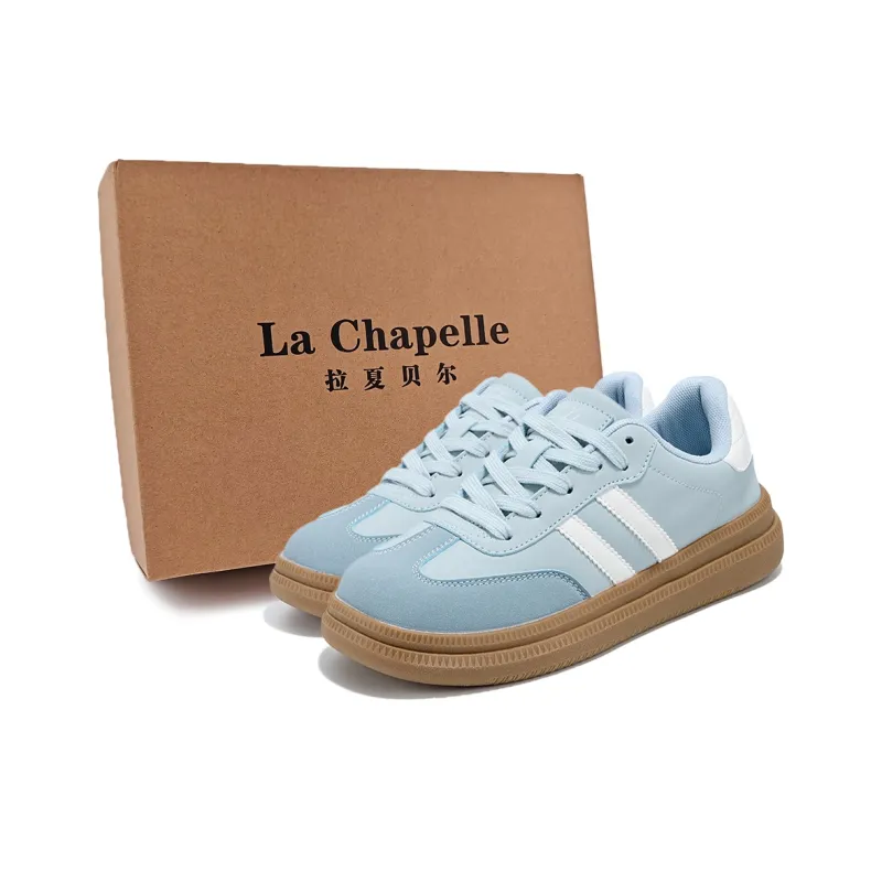 La Chapelle Anti-Slip Wear-Resistant Low-Top Skateboard Shoes Women's Blue-0