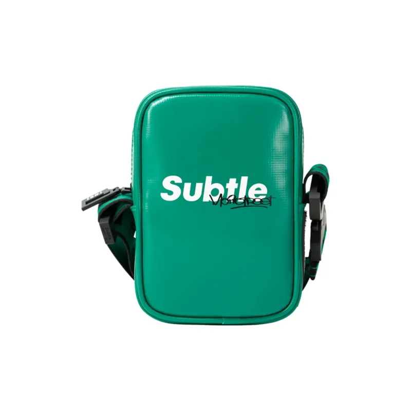 Subtle PVC Shoulder Bag, Crossbody Bag Trumpets Unisex Peacock Green/Obsidian Black-1