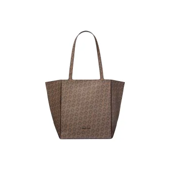 MICHAEL KORS Jordi Coated Canvas Small Lazy Bag Tote Bag Shopping Bag Handbag Shoulder Bag Large Size Women's Brown