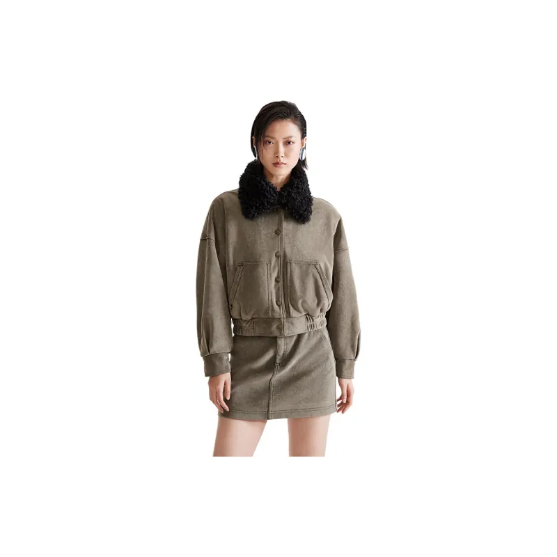 ONLY Jackets Coats Women's Green Pebble-2