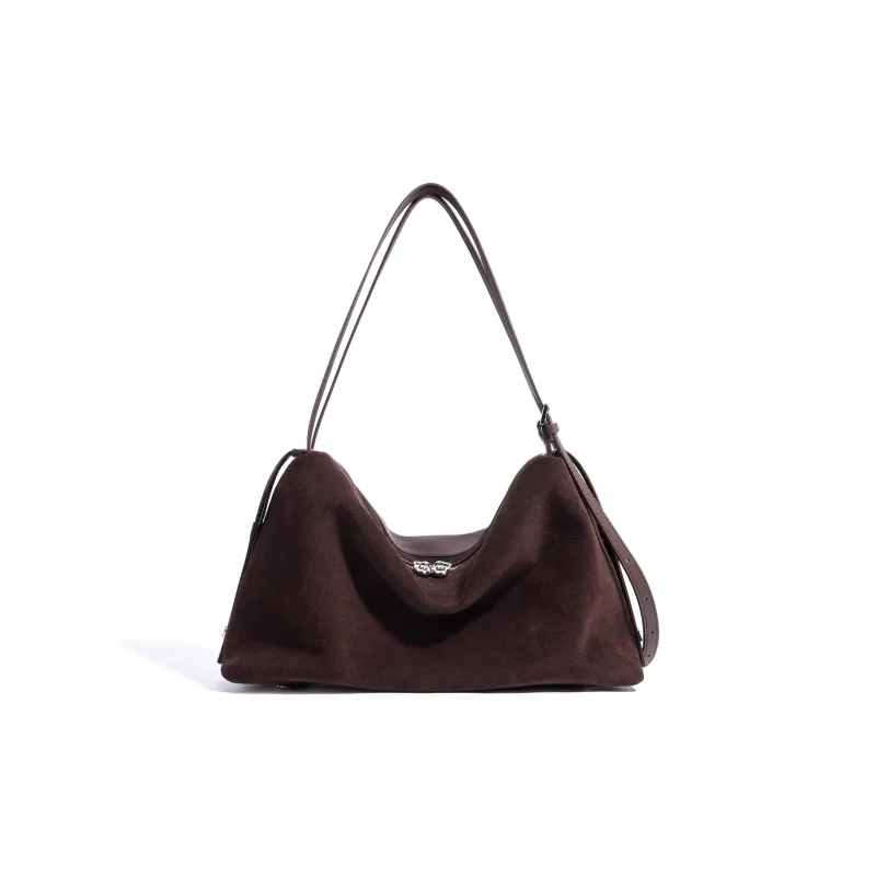 COURONNE Matte Cow Leather Handbag, Shoulder Bag Regular Women's Dark Brown/Blueberry Purple/Dark Coffee/Graphite Blue-9