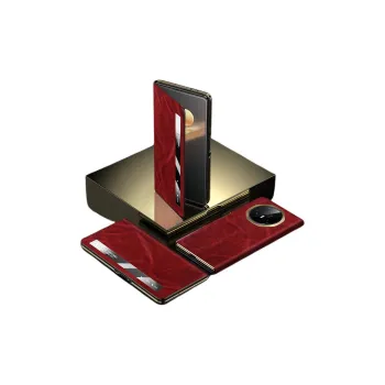 IMCHEN Genuine Leather Material Waxed Leather Strong Magnetic Flap Phone Cases Compatible With Honor Magic V3