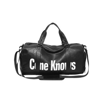 Kaka Tree PU Travel Bag 33L Unisex Black White/Black Multicolor/Black Purple