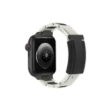 T-Strap Magnetic Clasp Stainless Steel, Ecru (Black Buckle)