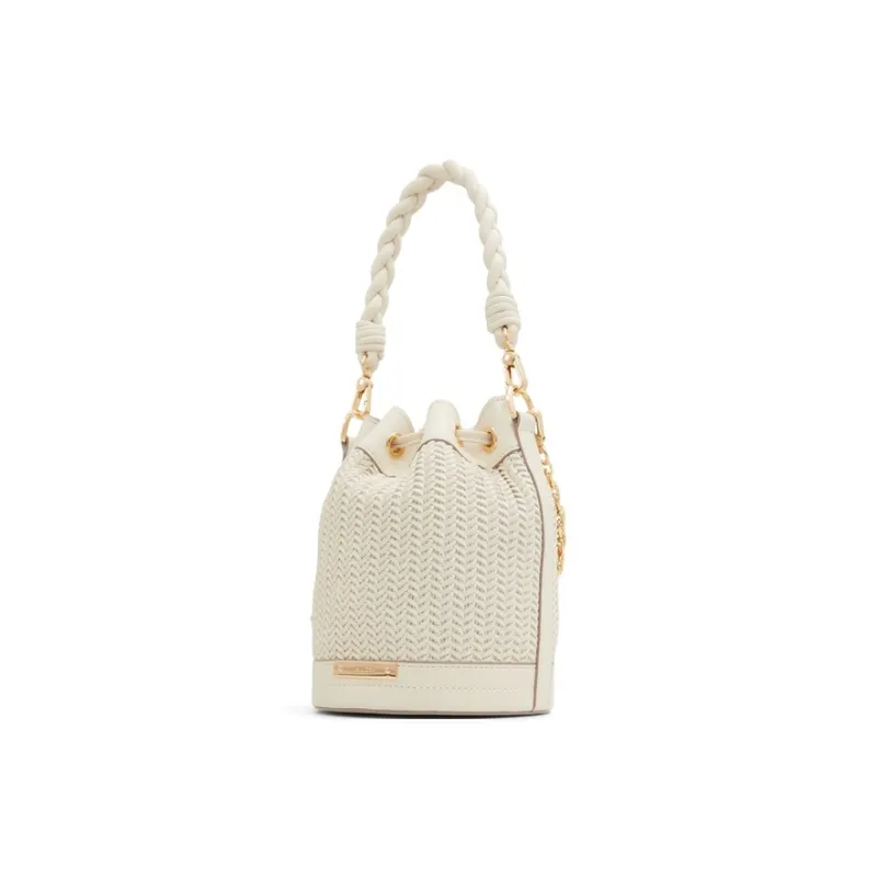 ALDO Artificial Leather Bucket Bag Handbag Medium Size Women's Bone-1