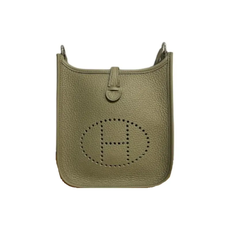 HERMES Evelyne Clemence Calfskin Crossbody Bag Women's Marfa Beige-0