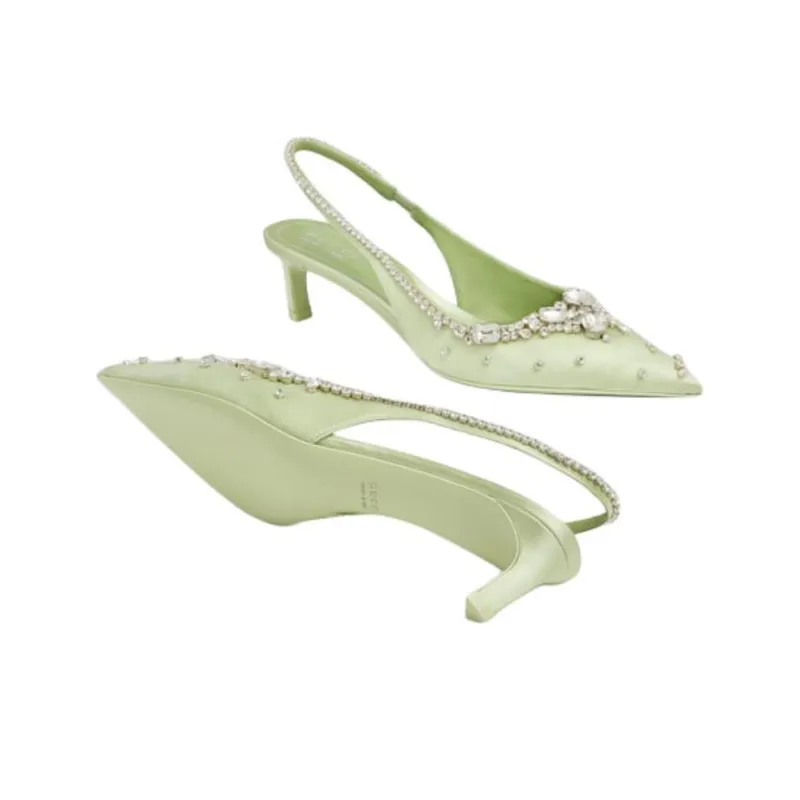 GUCCI Slim Heel High Heels 4.5cm Women's Green-5