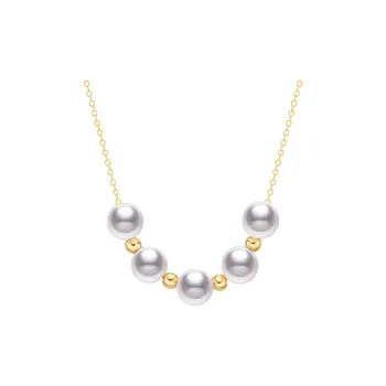 ME LUXE Saltwater Pearl Collarbone Chain Necklace Advanced Yet Classic And Versatile Perfect For Daily Wear Women's