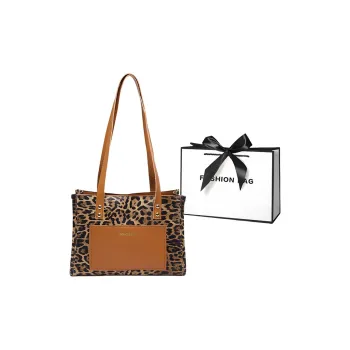 LETOO PU Commute Large Capacity Leopard Print Patchwork Shoulder Bag Regular Women's Multicolor