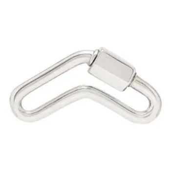 Marla Aaron 14kt White Gold Boomerang Lock Charm