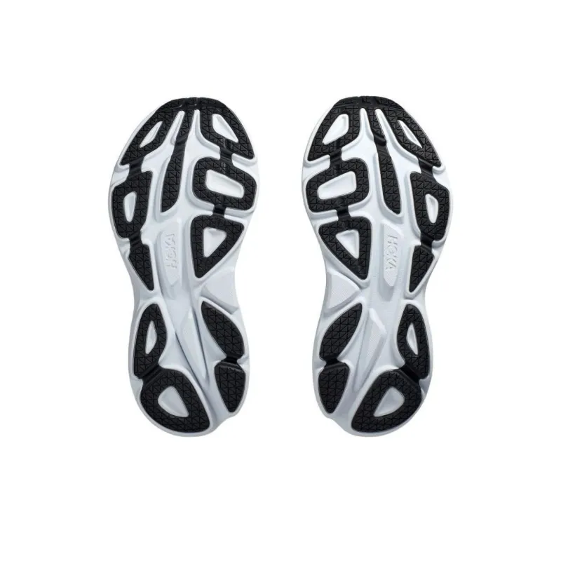 HOKA ONE ONE Bondi 8 Anti Slip Wear Resistant Low Top Casual Running Shoes Men's Black White-5