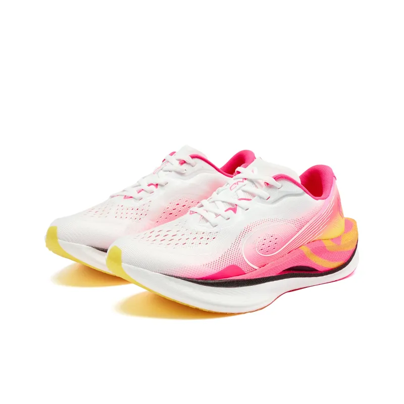 QIAODAN Strong Wind 3.0 Running Shoes Women's Low Top Jordan White Neon Pink-3