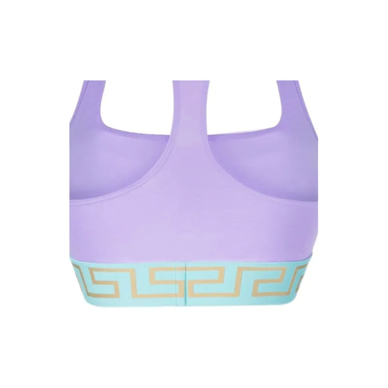 VERSACE Greca Border Sports Bra 'Lilac'-4