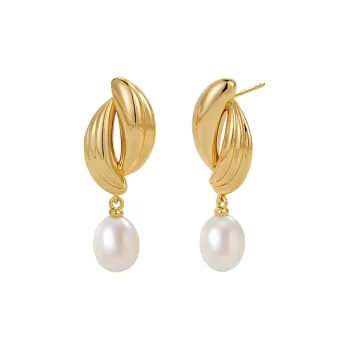 Amber Lollipop Pearl Earrings Women's