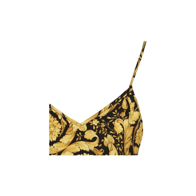 VERSACE Sleeveless Dresses Women's Yellow-2