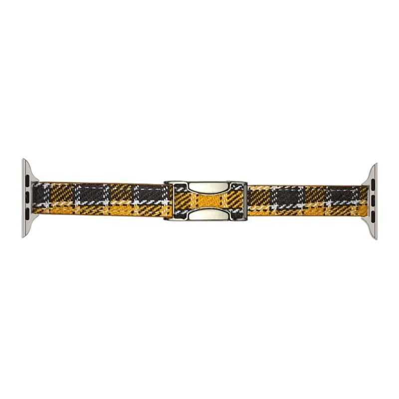 ZHENGGUANG Watch Band Apple Compatibility Woolen, Genuine Leather Material-7