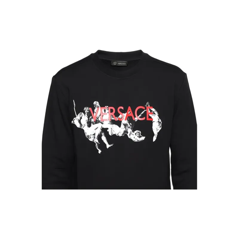 VERSACE Sweatshirts Men Black-4
