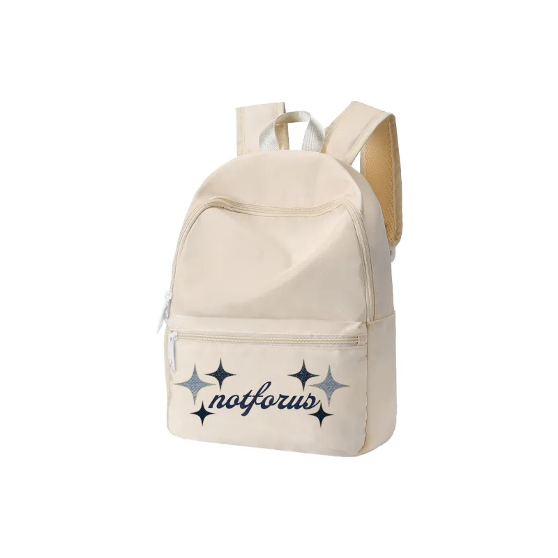 QRST Polyester Backpack Unisex Apricot-1