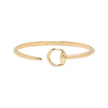 GUCCI 18kt Yellow Gold Horsebit Bangle