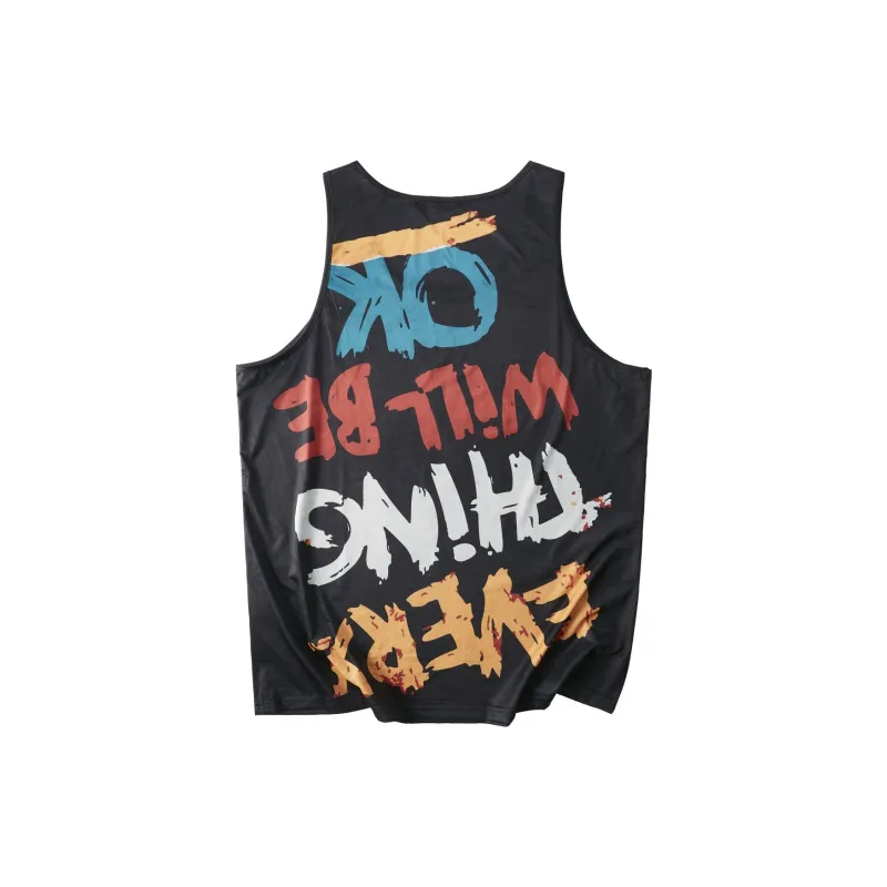 Pin Li Tank Tops Men Black-1