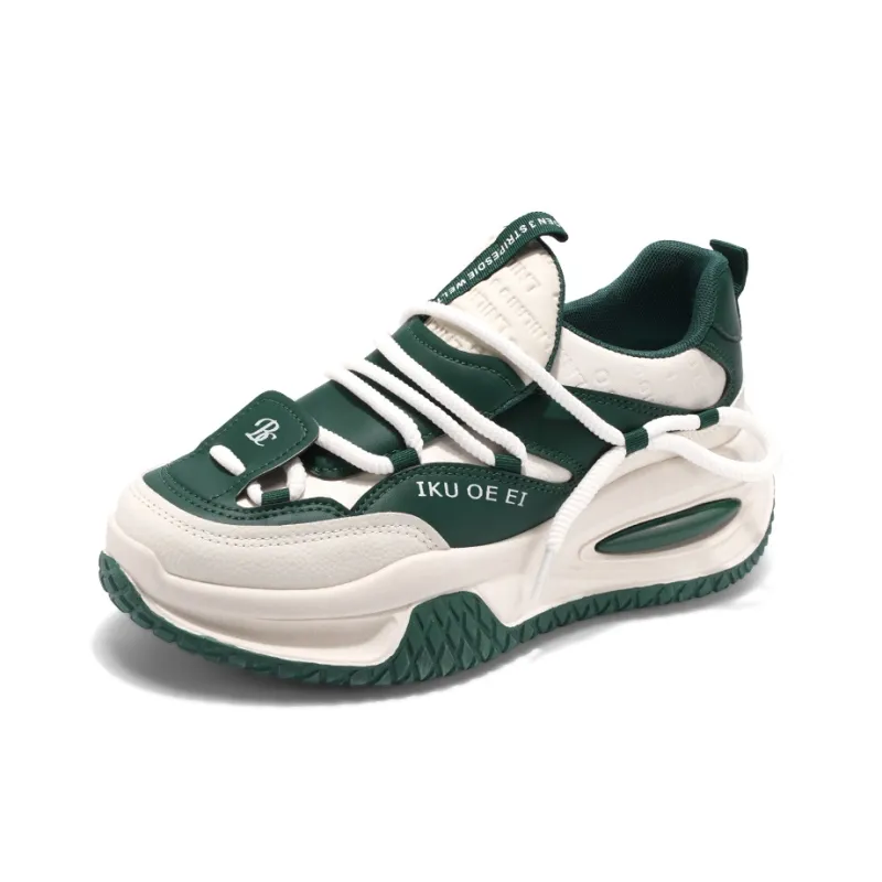 SOURCE Cushioning, Slip Resistant, Abrasion Resistant, Balance, Impact Resistant Low Top Chunky Sneakers Men's-9