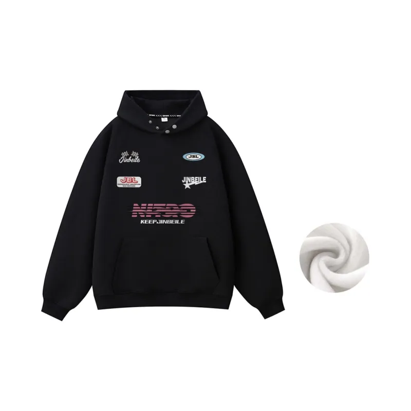 JINBEILE Sweatshirt Unisex White Heather Gray-8
