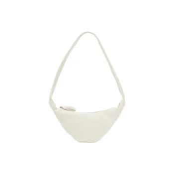 Lemaire Leather Small Croissant Crossbody Bag Women's White