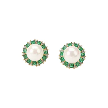 Vegetarian S925 Silver Stud Earrings Women's