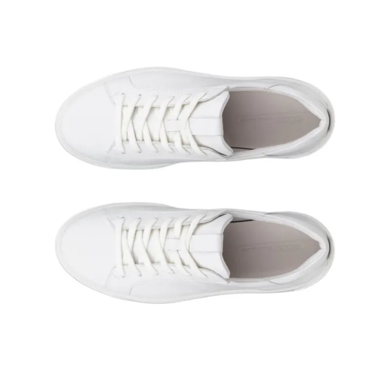 Ecco Street Tray Low Top Skateboard Shoes Women's White-3