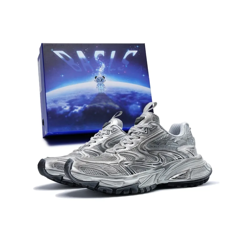 BASLS Moon Exploration Series Mecha Style Breathable Slip Resistant Low Top Chunky Sneakers-35