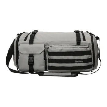 GOBLIN SHARKS 1759 Nylon Backpack Gym Bag Large Size Unisex Gray/Black