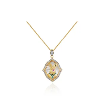 FUNNXI Copper Alloy Gold Plated 18K Gold Necklaces Women's Gold