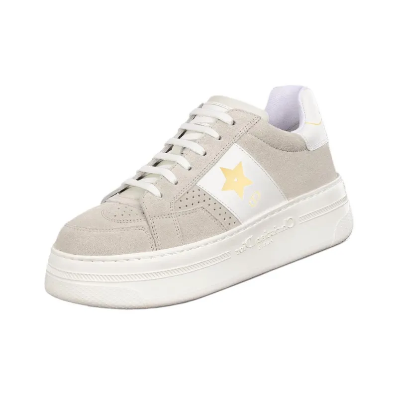 DIOR Star Platform Shoes Low Top Skateboard Shoes Women's Light Beige-2