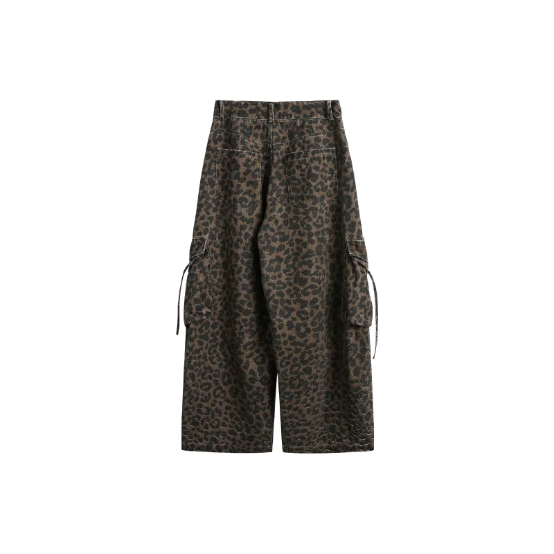 GEOFFREY B. SMALL Cargo Pants Unisex Leopard Print-1