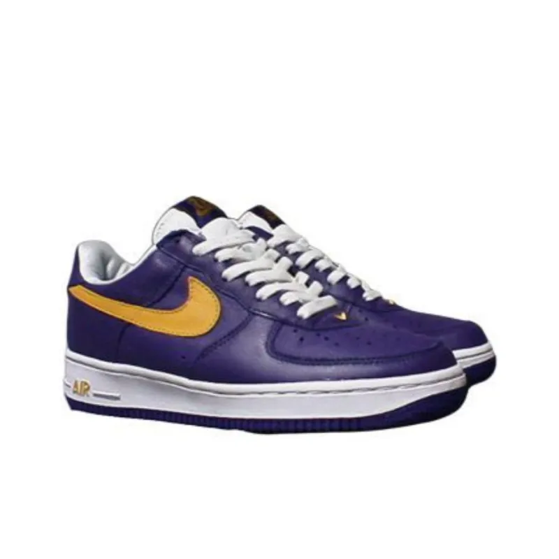 Nike Air Force 1 Anti-Slip Wear-Resistant Low-Top Skateboard Shoes Men's Purple-4